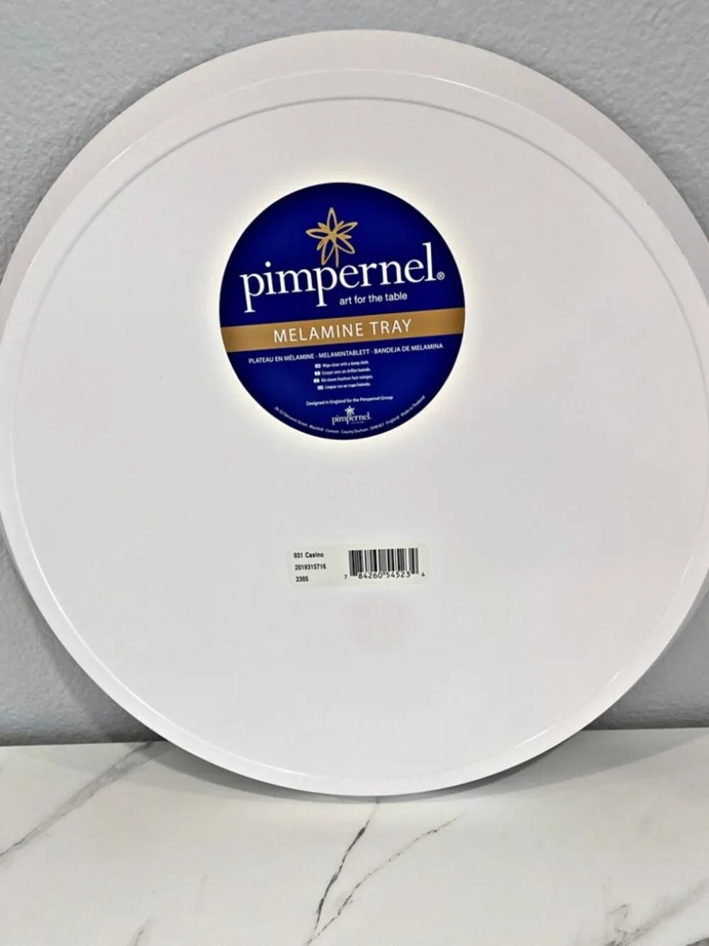 Pimpernel Serving Tray 931 Casino Round Melamine Gambing Roulette 13 1/2
